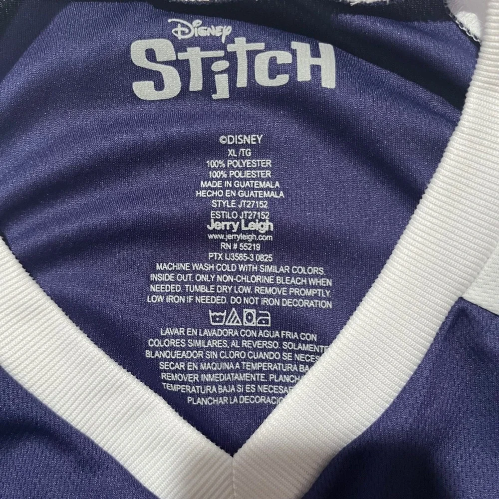 NEW!! Disney Lilo and Stitch Sports Jersey‎ #626 Blue and White - Size: XL/TG
